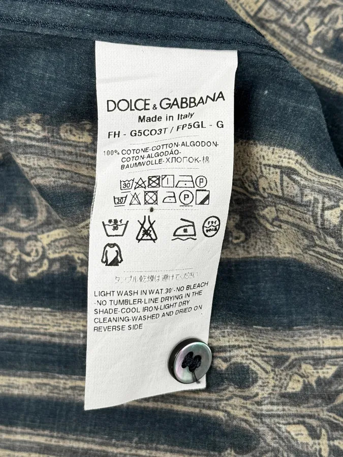 AW2014 Dolce & Gabbana Catholic Cathedral Navy Shirt NTgTIvy 10