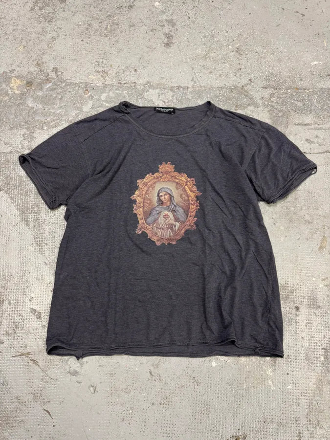 2000s Dolce & Gabbana Catholic Grey T-Shirt – Dolce Vita Hub