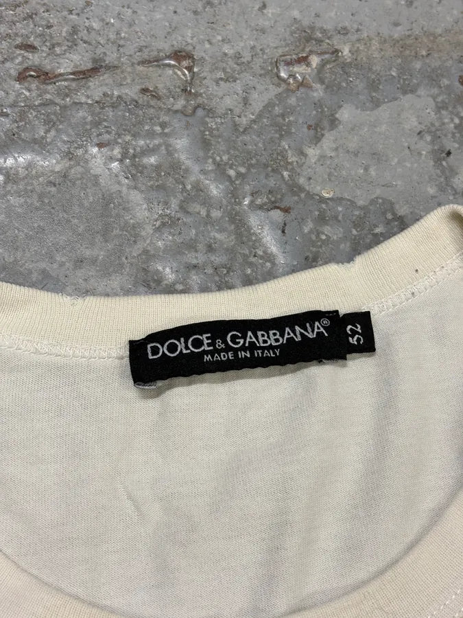 2000s Dolce & Gabbana Catholic Virgin Mary White T-Shirt DsPYHuy 7
