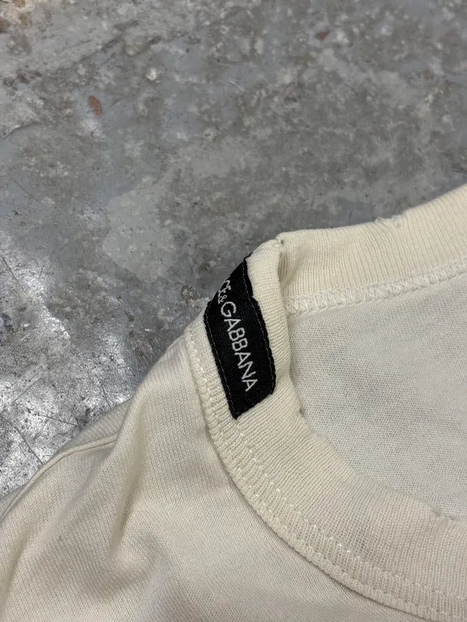 2000s Dolce & Gabbana Catholic Virgin Mary White T-Shirt DsPYHuy 8