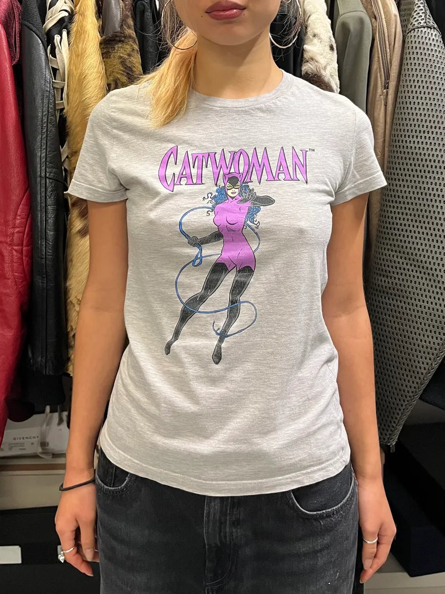 2000s Dolce & Gabbana Catwoman Grey T-Shirt CLZPbPA 1