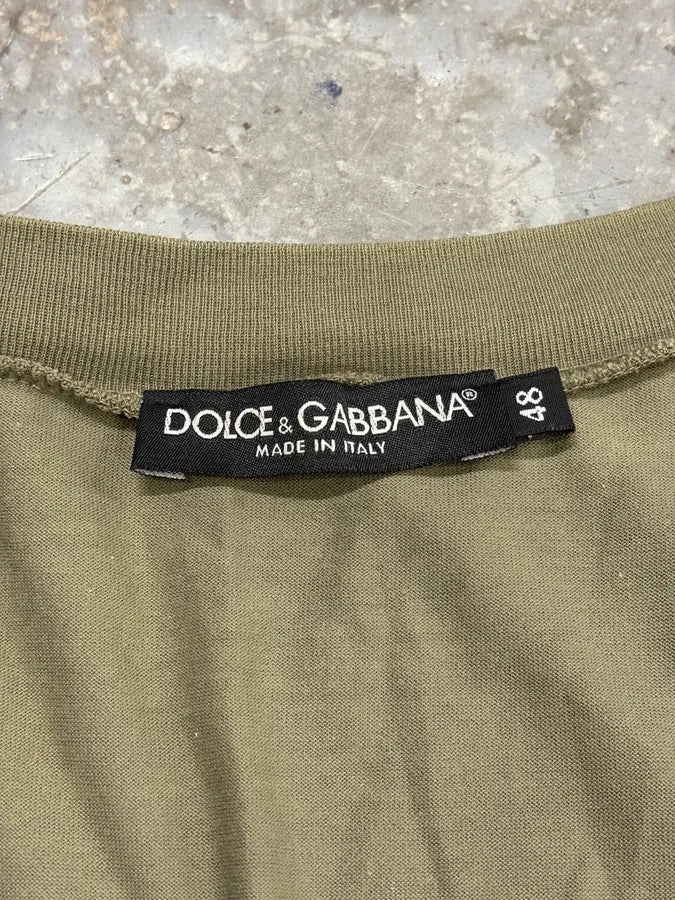 2000s Dolce & Gabbana Censored Khaki Tank Top aDRqqlM 7