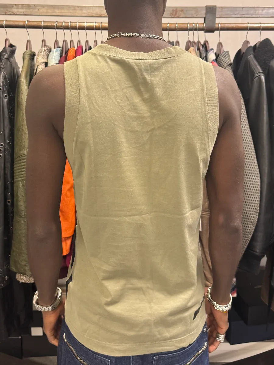 2000s Dolce & Gabbana Censored Khaki Tank Top aDRqqlM 2