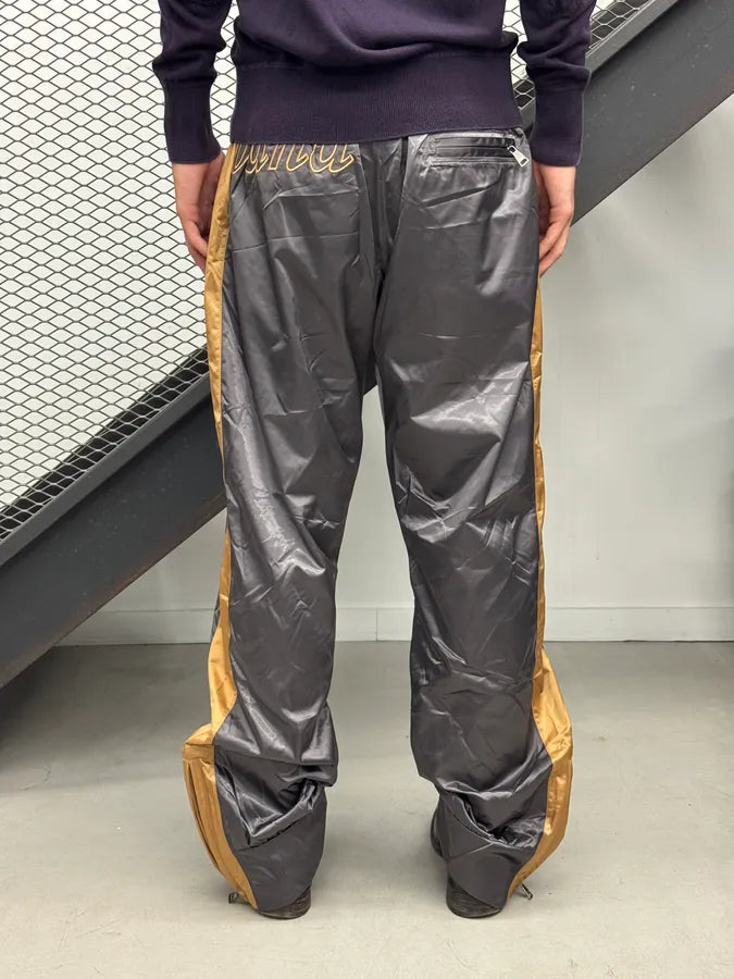 AW2005 Dolce & Gabbana Charcoal & Gold Satin Boxing Logo Trackpants kHtNqPL 2