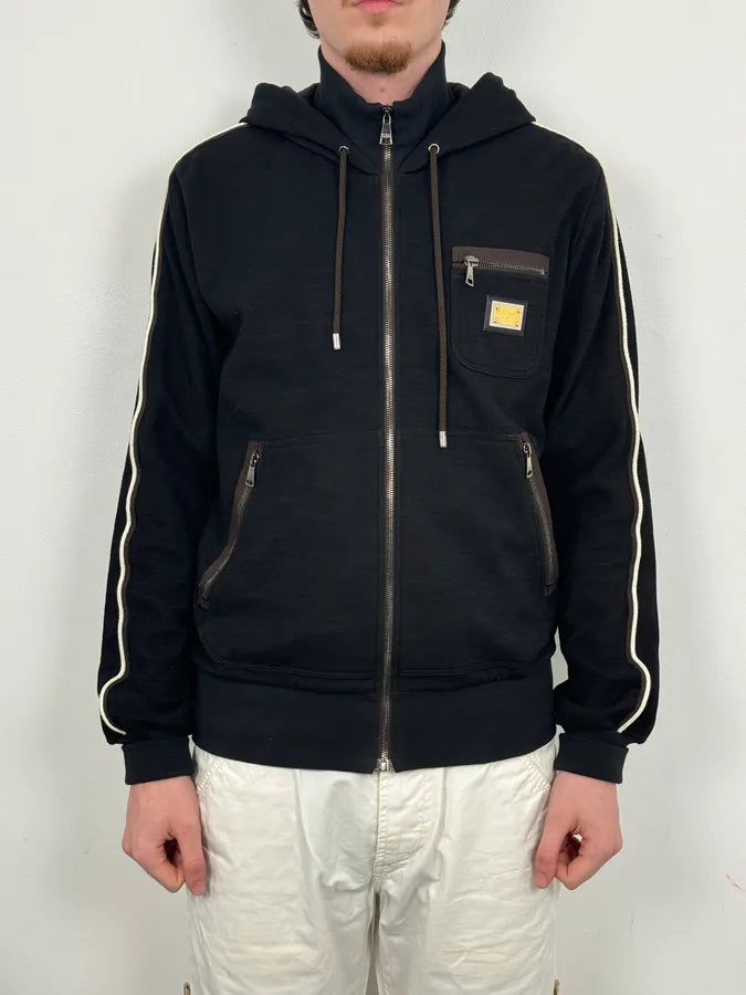 2010s Dolce & Gabbana Black Classic Zip-up Hoodie FmOSgQw 1
