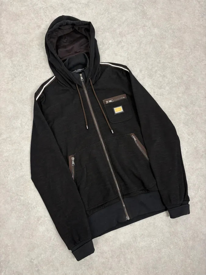 2010s Dolce & Gabbana Black Classic Zip-up Hoodie FmOSgQw 3