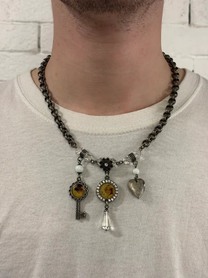 2000s Dolce & Gabbana Charm Steel Necklace kHqJnrl 1