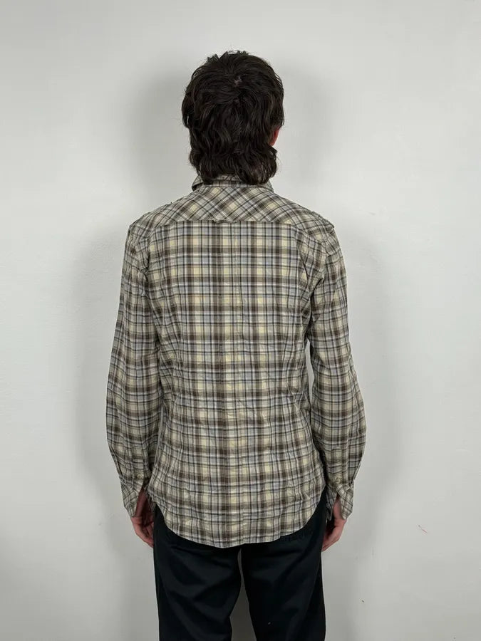2000s Dolce & Gabbana Beige Cargo Checkered Shirt xZxQFbK 2