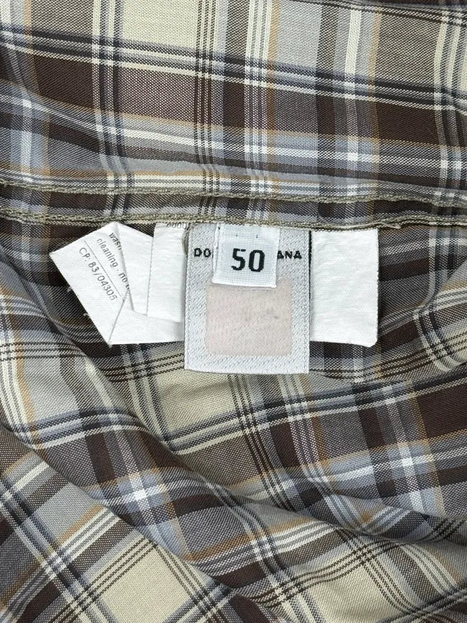 2000s Dolce & Gabbana Beige Cargo Checkered Shirt xZxQFbK 10