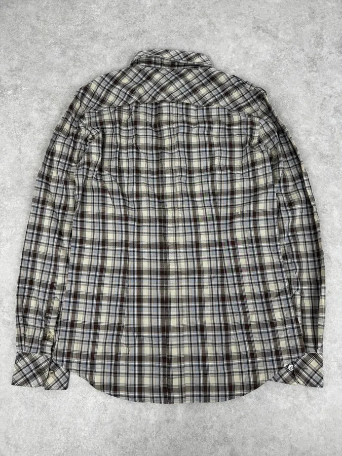 2000s Dolce & Gabbana Beige Cargo Checkered Shirt xZxQFbK 3