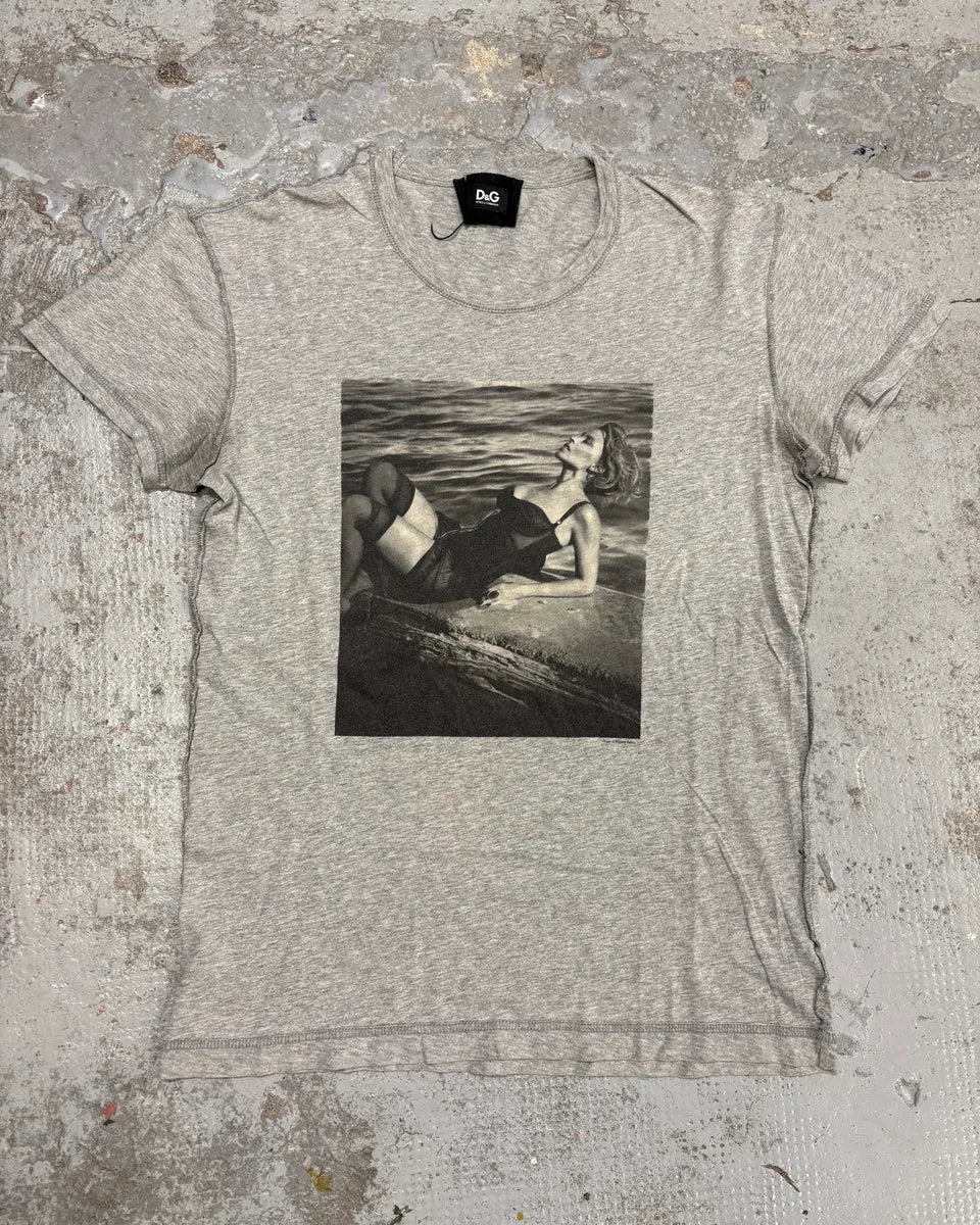 2000s Dolce & Gabbana Chill Lady Grey T-Shirt jGNjJYQ 0