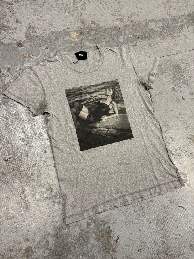 2000s Dolce & Gabbana Chill Lady Grey T-Shirt jGNjJYQ 3