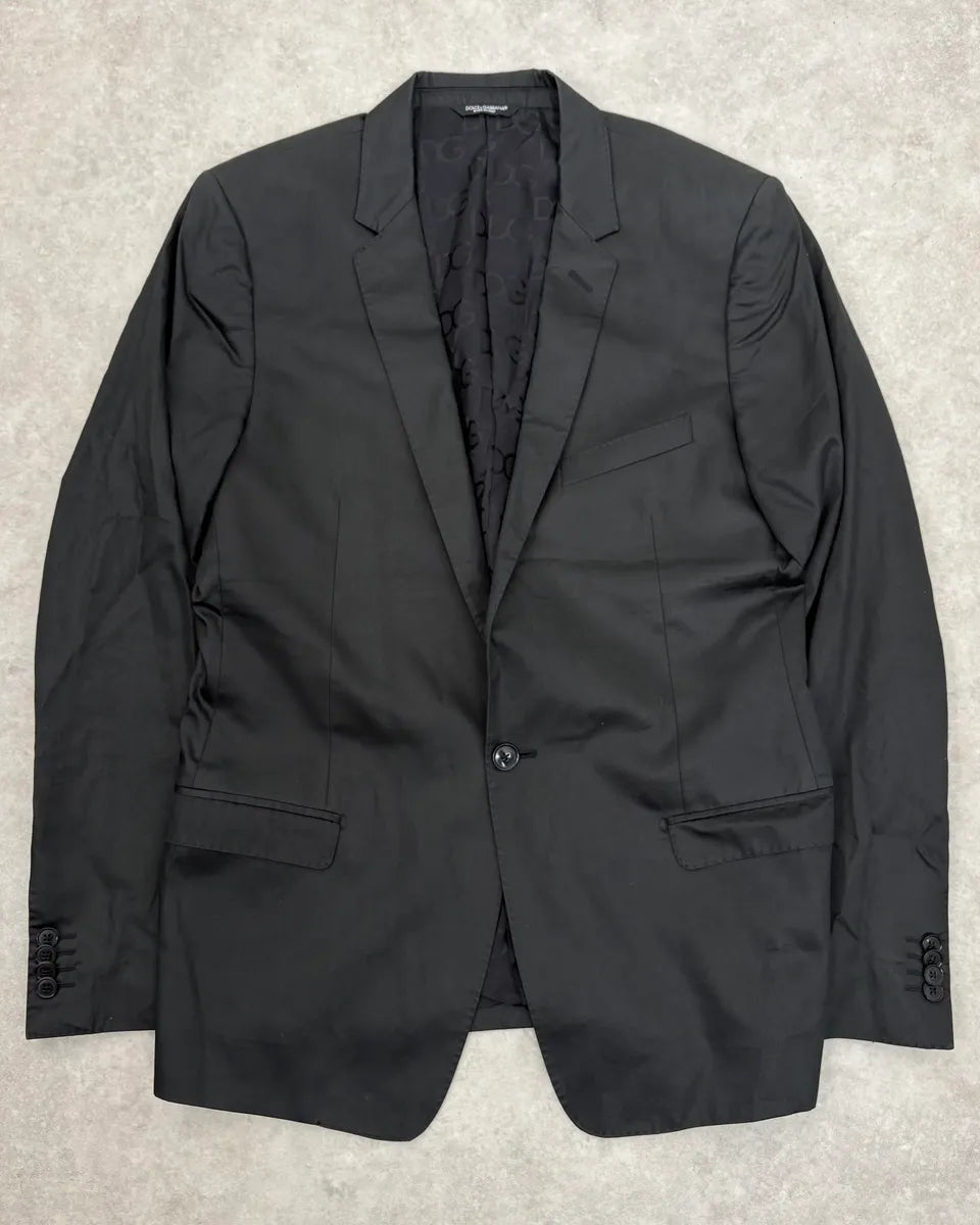 2000s Dolce & Gabbana Classy Black Blazer Jacket SUyHMal 0