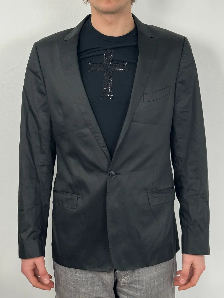2000s Dolce & Gabbana Classy Black Blazer Jacket SUyHMal 1