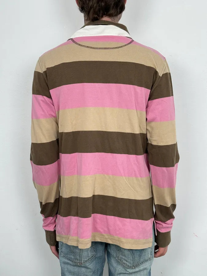 AW2004 Dolce & Gabbana Classy Double Collar Striped Polo KFuuCzY 2