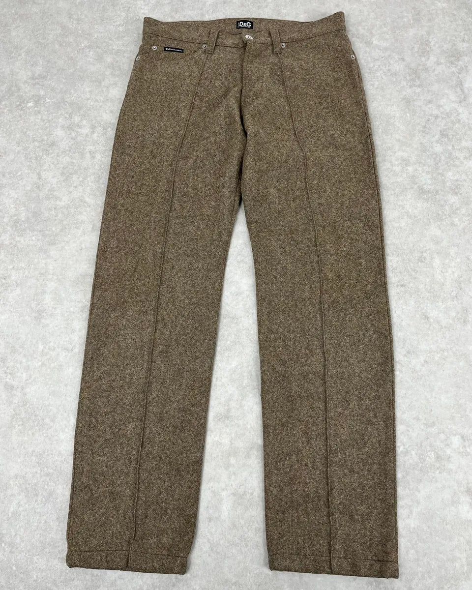 2000s Dolce & Gabbana Classy Wool Pants GtqfhhY 3