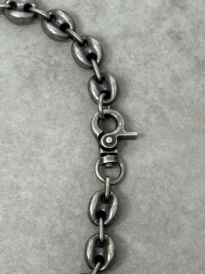 2000s Dolce & Gabbana Coffee Bean Steel Necklace Chain yJxxomz 5