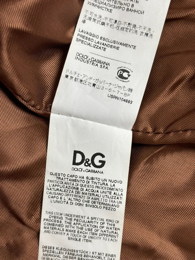 SS2010 Dolce & Gabbana Cognac Leather Gradient Moto Jacket CPNkIYU 12