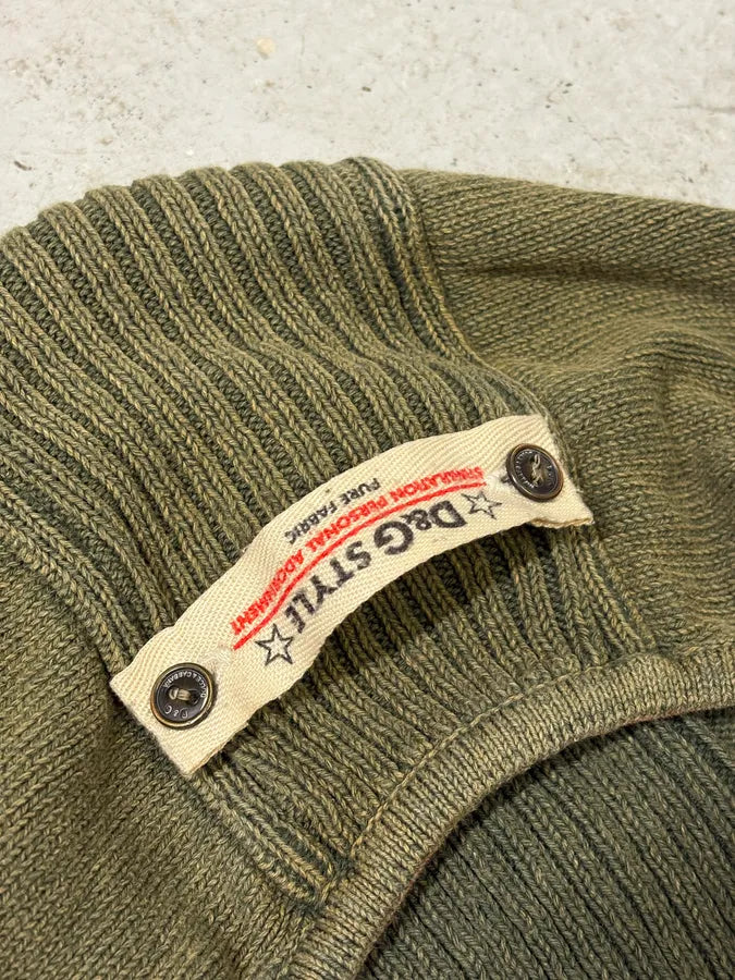 2000s Dolce & Gabbana Combat Khaki Zip-Up Hoodie Udrnndb 7