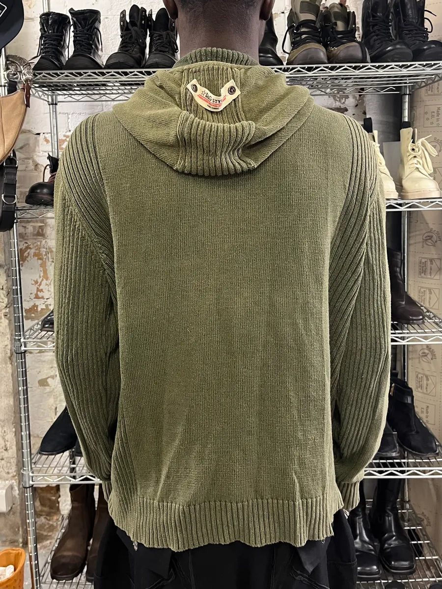 2000s Dolce & Gabbana Combat Khaki Zip-Up Hoodie Udrnndb 2