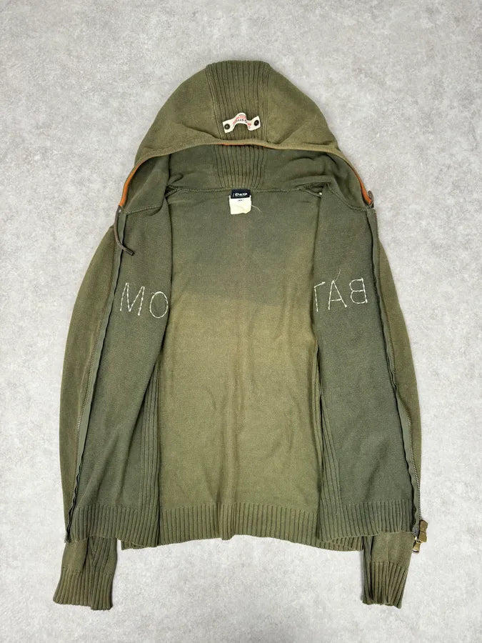 2000s Dolce & Gabbana Combat Khaki Zip-Up Hoodie NVfqDAR 6