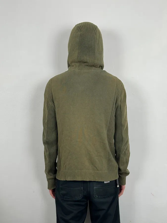 2000s Dolce & Gabbana Combat Khaki Zip-Up Hoodie NVfqDAR 2