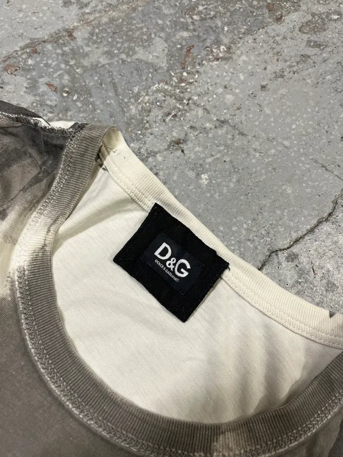 2000s Dolce & Gabbana Contemporary Abstract Grey T-Shirt vkqFoXJ 6