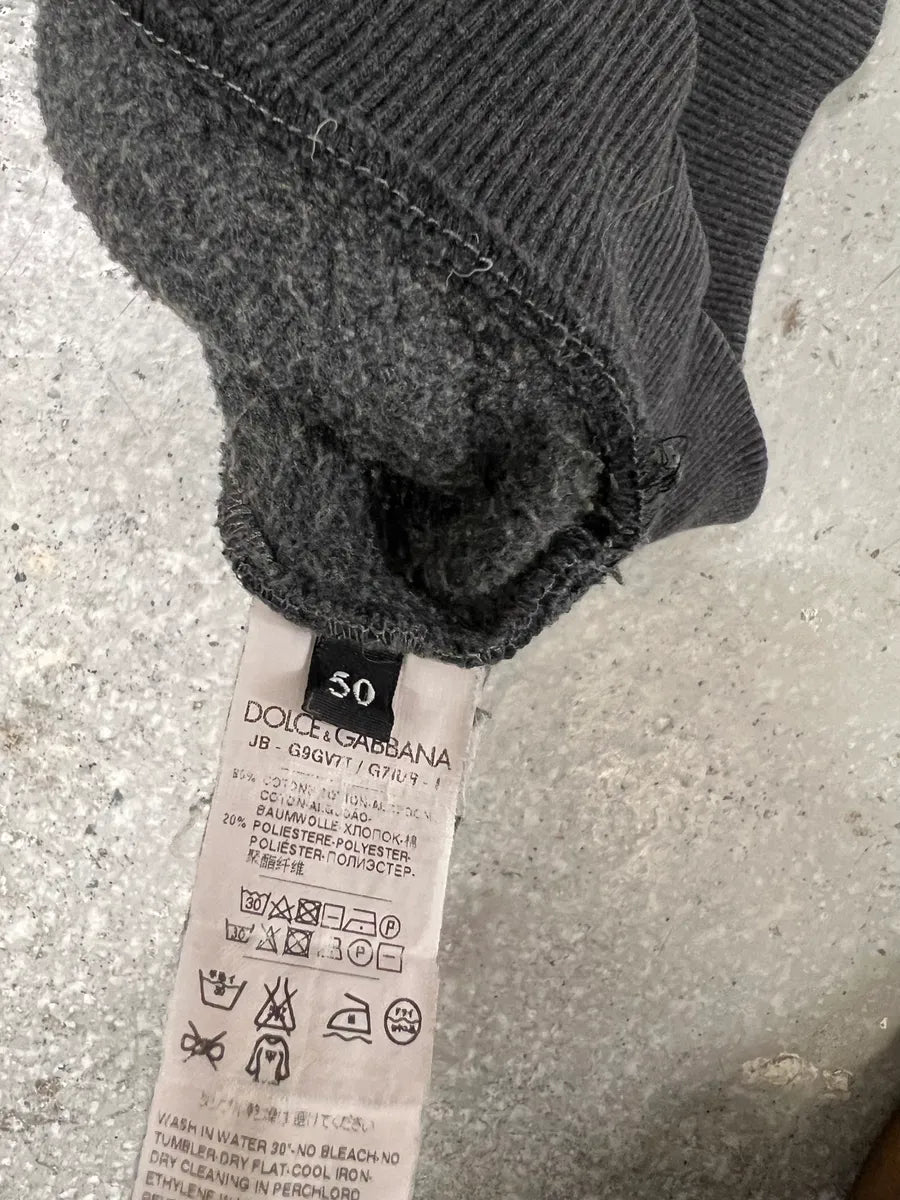 2000s Dolce & Gabbana Contemporary Embroidered Velvet Black Hoodie (M/L) 6