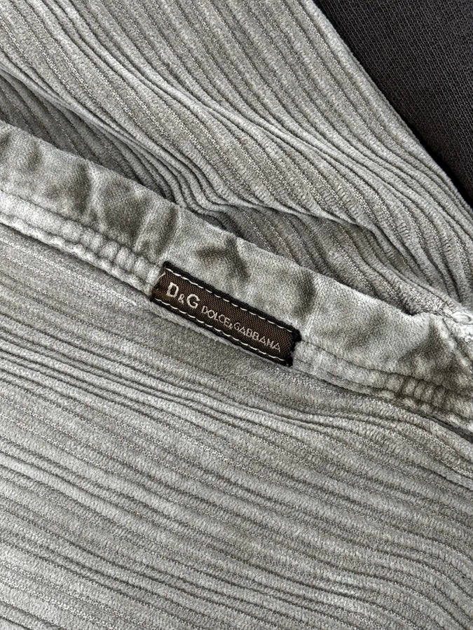 2000s Dolce & Gabbana Corduroy Khaki Zip-Up Hoodie KSvAoqq 9
