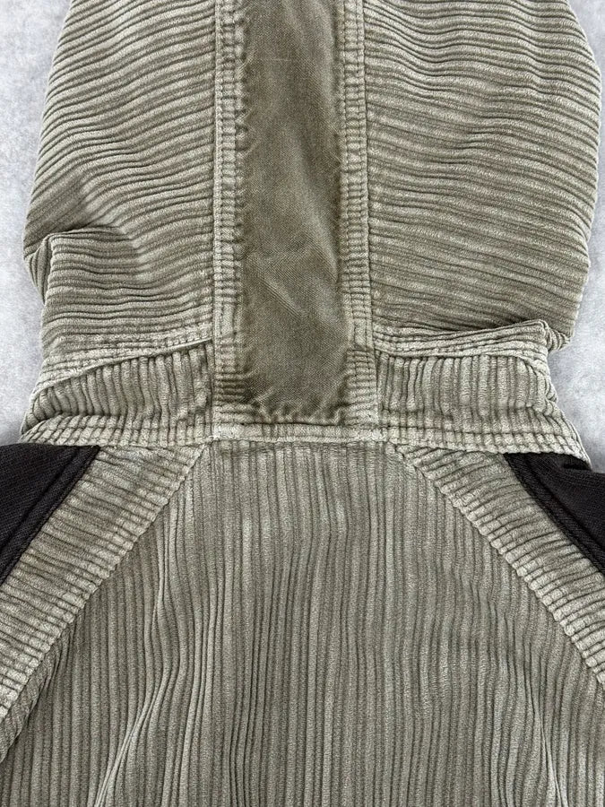 2000s Dolce & Gabbana Corduroy Khaki Zip-Up Hoodie KSvAoqq 8