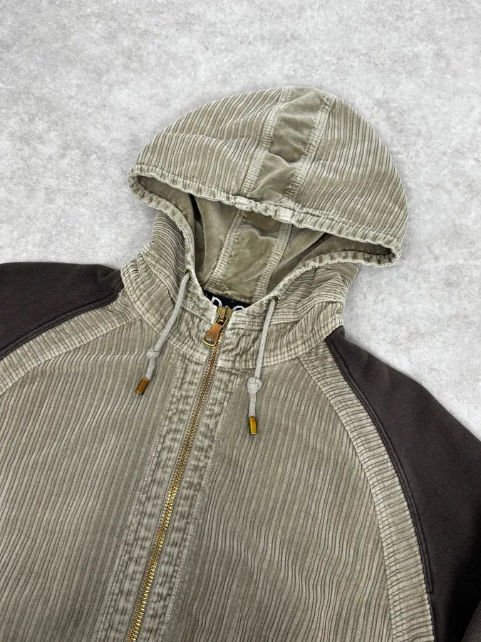 2000s Dolce & Gabbana Corduroy Khaki Zip-Up Hoodie KSvAoqq 4