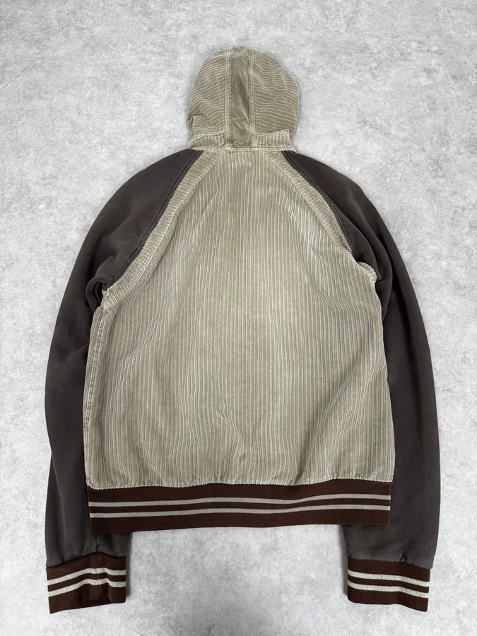 2000s Dolce & Gabbana Corduroy Khaki Zip-Up Hoodie KSvAoqq 3