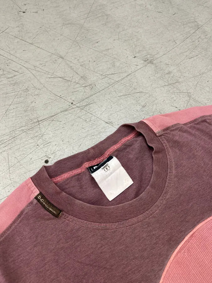 2000s Dolce & Gabbana Corduroy Logo Burgundy Longsleeve HRcKUcT 4