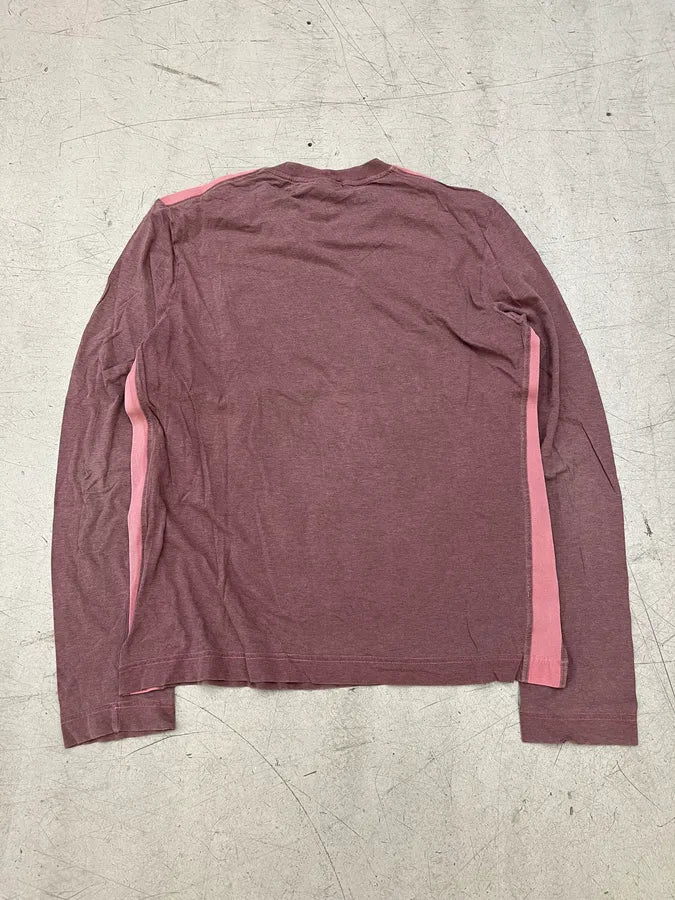 2000s Dolce & Gabbana Corduroy Logo Burgundy Longsleeve HRcKUcT 9