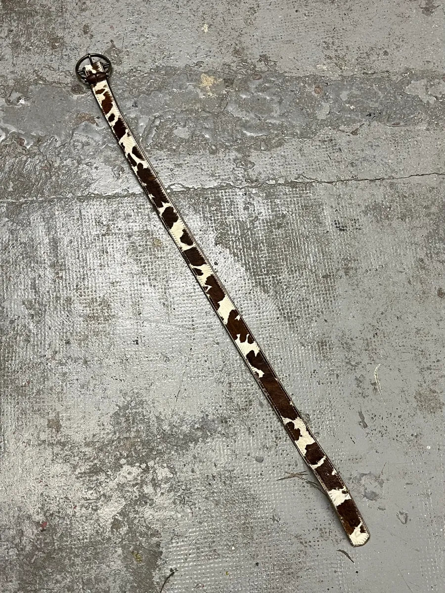 2000s Dolce & Gabbana Cow Fur Leather Belt IOwWSws 5