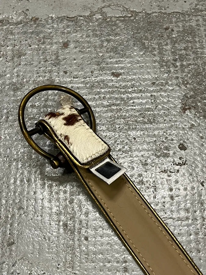 2000s Dolce & Gabbana Cow Fur Leather Belt IOwWSws 3