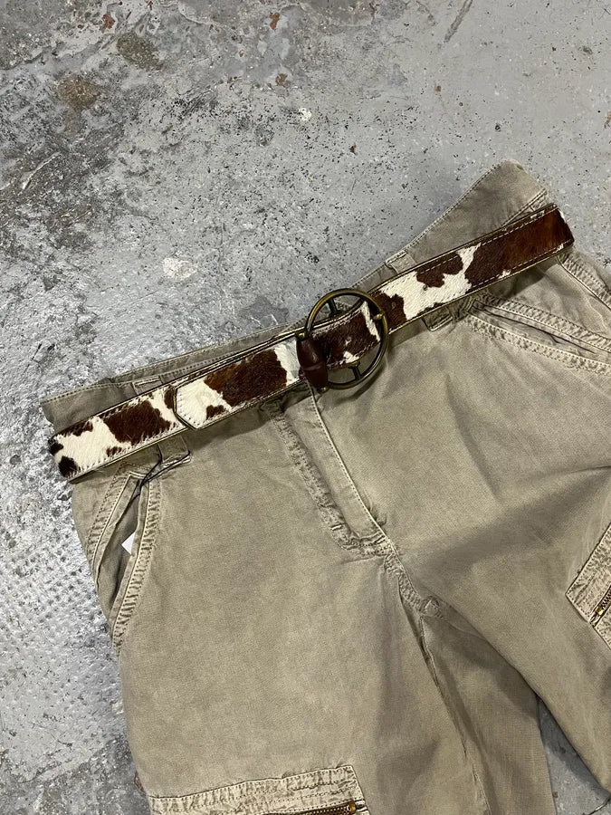 2000s Dolce & Gabbana Cow Fur Leather Belt IOwWSws 1