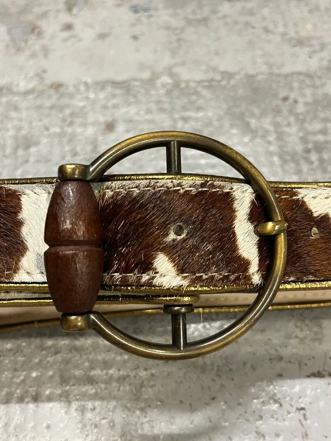 2000s Dolce & Gabbana Cow Fur Leather Belt IOwWSws 4