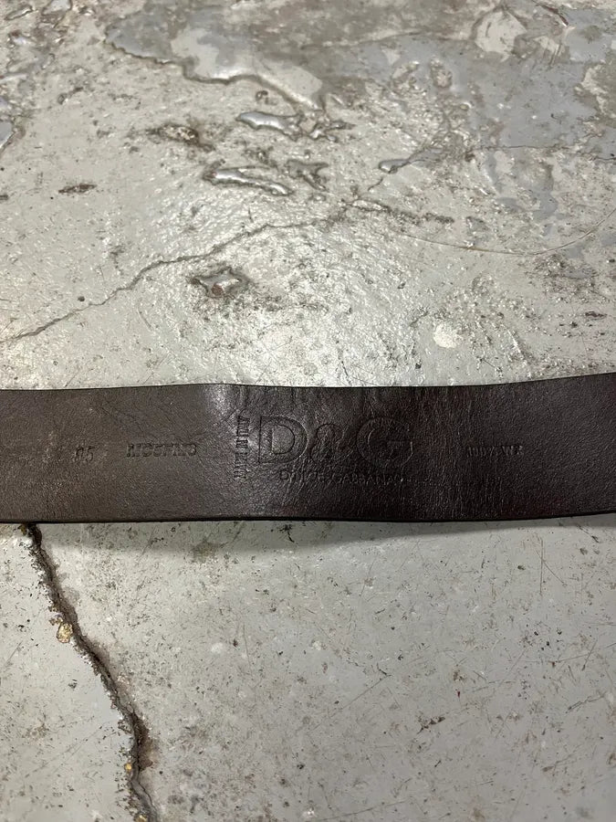 2000s Dolce & Gabbana Cow Pony Hair Leather Belt AgKuNzT 8