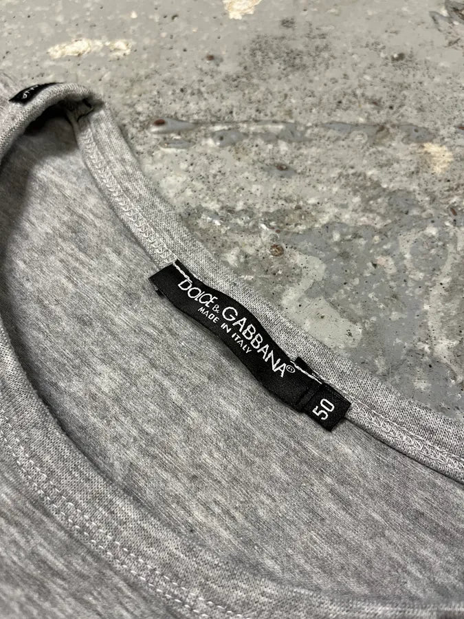 2000s Dolce & Gabbana Cowboy Gun Human Grey Tee-Shirt (M) wrnXrQB 7