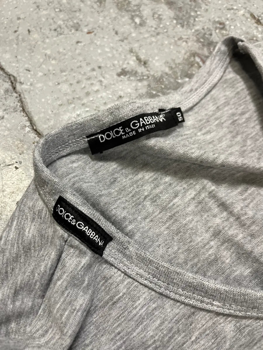 2000s Dolce & Gabbana Cowboy Gun Human Grey Tee-Shirt (M) wrnXrQB 8