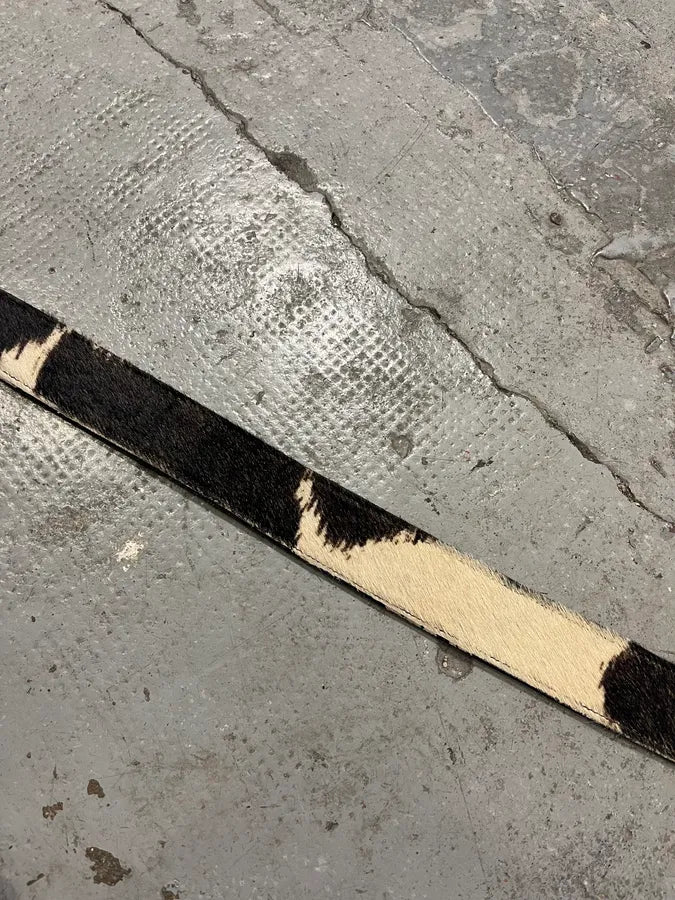 2000s Dolce & Gabbana Cowhide Pony Hair Leather Belt TRcsqnv 7