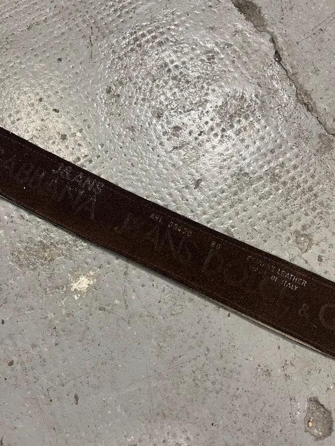 2000s Dolce & Gabbana Cowhide Pony Hair Leather Belt TRcsqnv 9