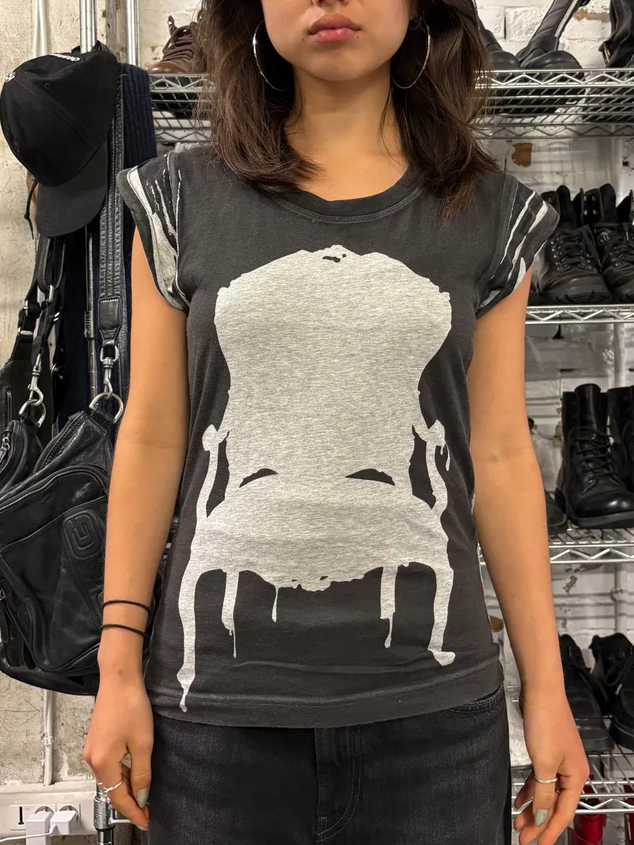 2000s Dolce & Gabbana Cozy Chair Painted Tank Top (XS/S) fPUgwpD 1