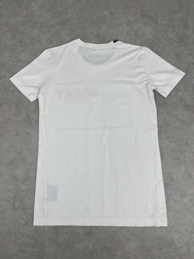 SS2009 Dolce & Gabbana Cream Cotton Rocky Balboa T-Shirt gVFPmHJ 5