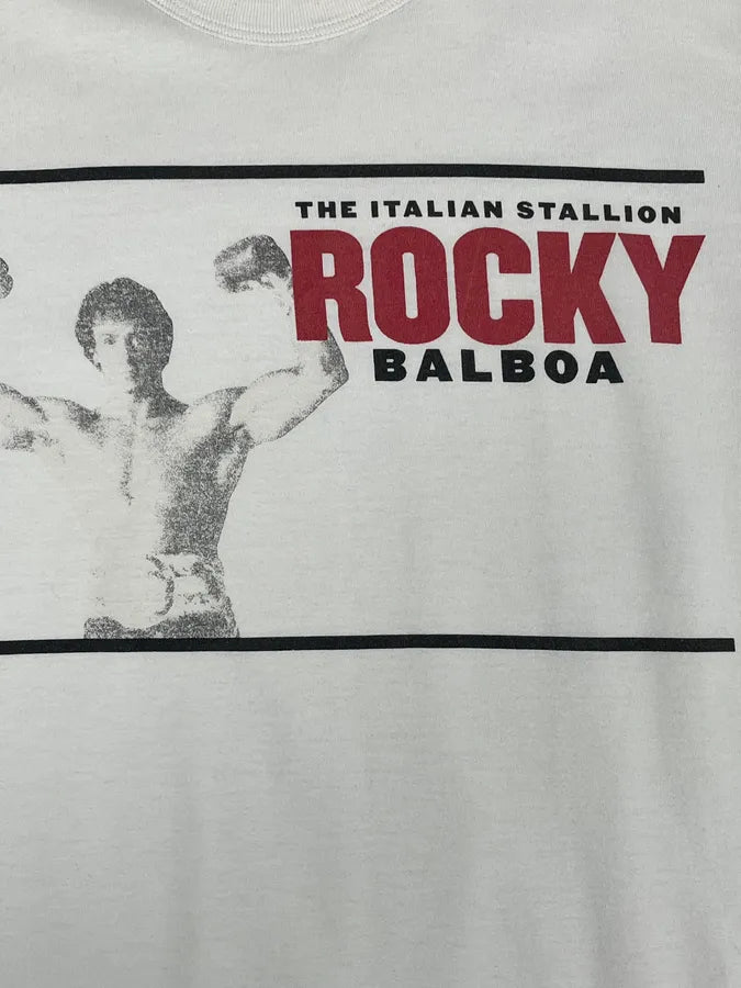SS2009 Dolce & Gabbana Cream Cotton Rocky Balboa T-Shirt gVFPmHJ 7