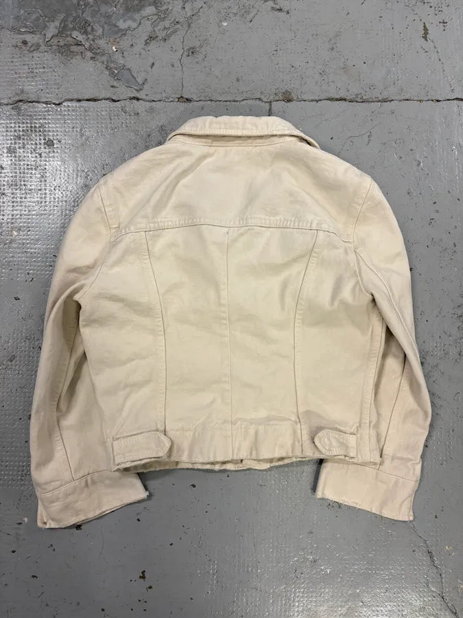 SS1999 Dolce & Gabbana Cream Light Denim Jacket anPDRad 4