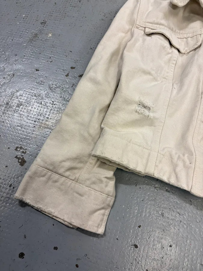 SS1999 Dolce & Gabbana Cream Light Denim Jacket anPDRad 6