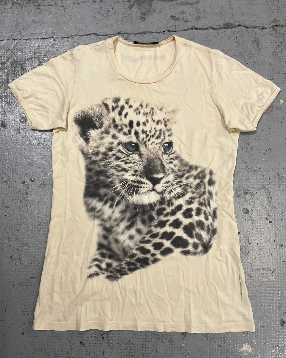 2000s Dolce & Gabbana Cream Leopard Print T-Shirt leTIPAg 3