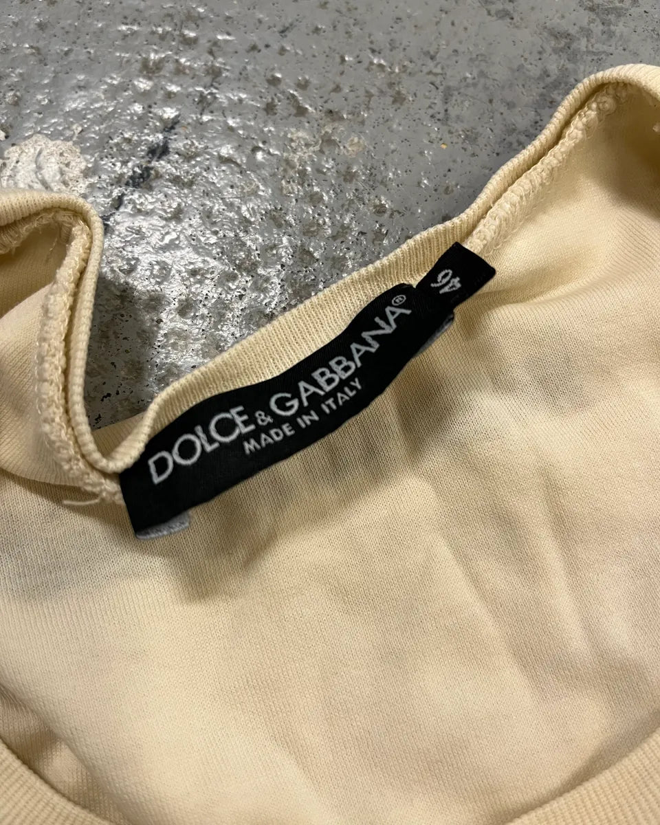2000s Dolce & Gabbana Cream Leopard Print T-Shirt leTIPAg 8